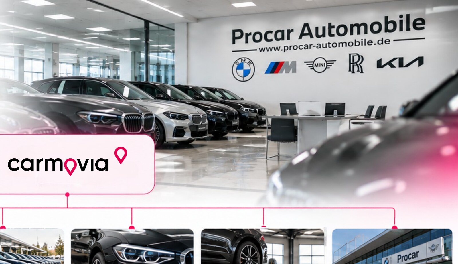 Procar Automobile Showroom und Standorte arbeiten gemeinsam über carmovia